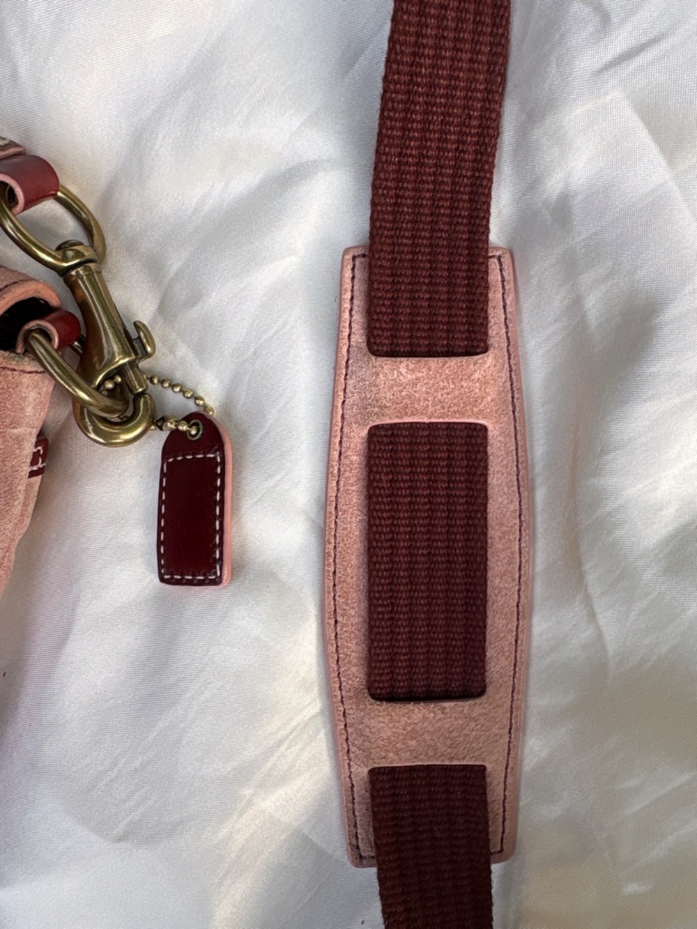 Coach Vintage 2004 Soho Suede Crossbody in Blush with Burgundy Trim 4743 - Picture 6 of 9